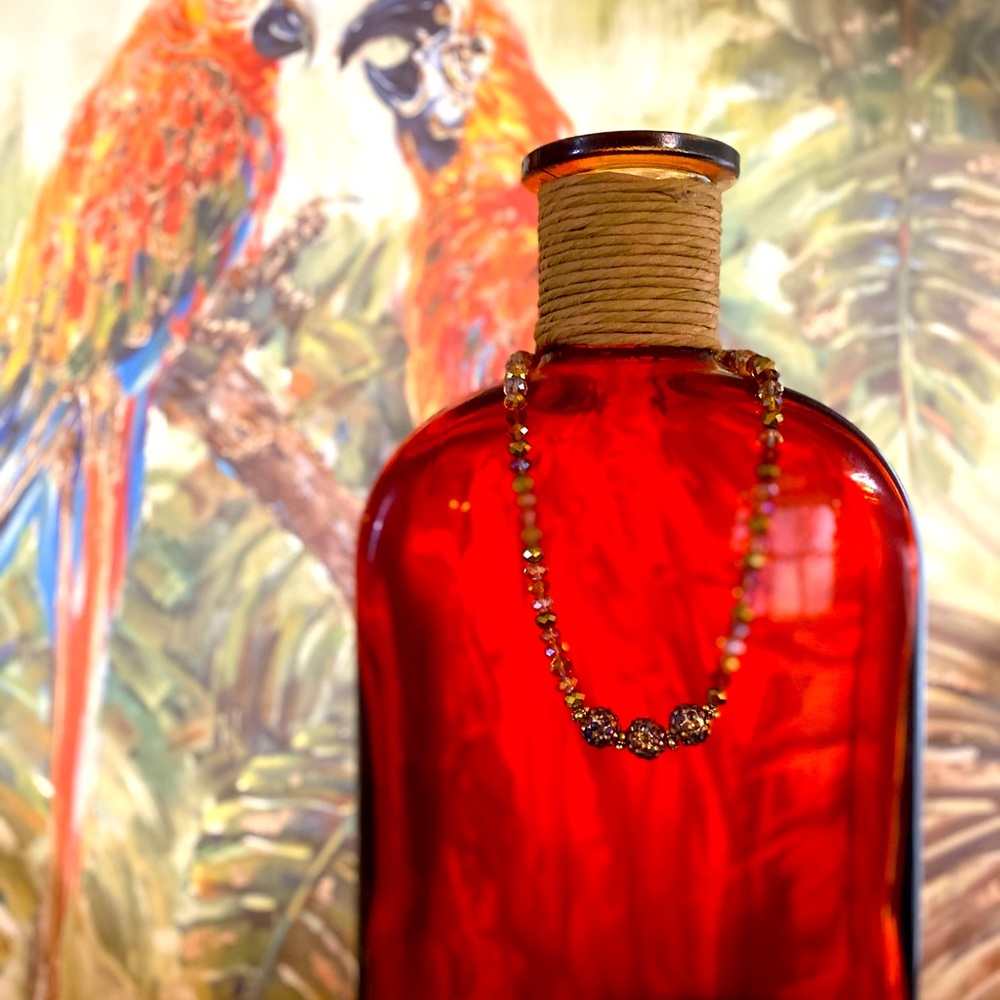 Hand made crystal necklace.